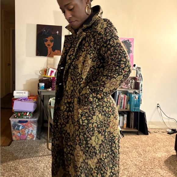 Free People Boho Tapestry Printed Long Coat | Oversized Festival Duster Jacket - Picture 6 of 10